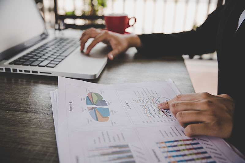 Reviewing financial documents